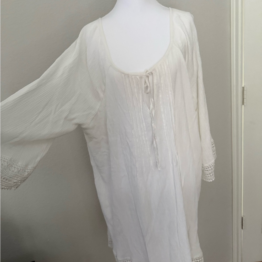 Swimsuits For All White Boho Swim Coverup